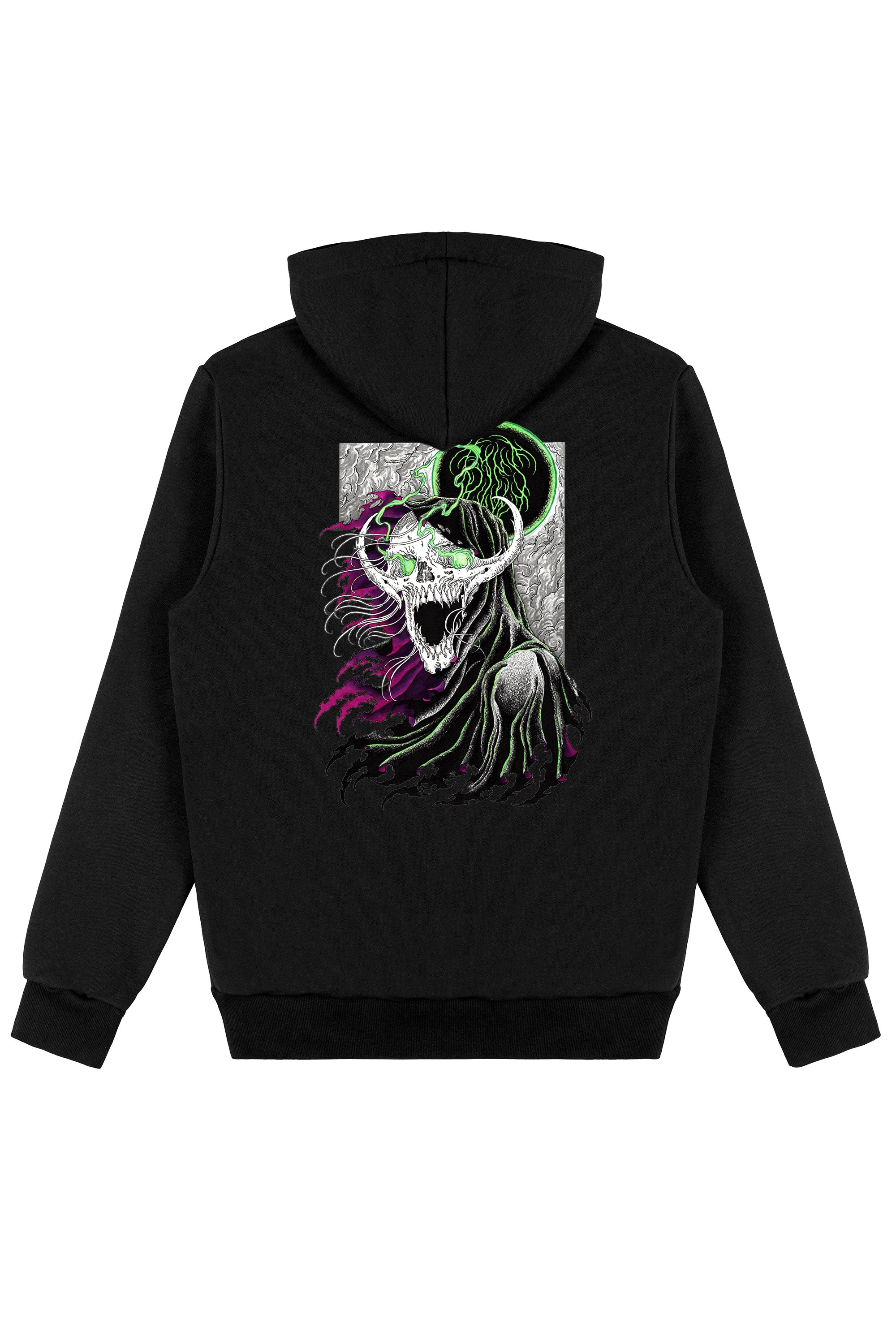 Bluza z kapturem THE WATCHER CREW NECK - Goth & Rock, Nu Metal od Bies Clothing. Bawełna pętelkowa premium 440gsm, mroczny design. Idealny gotycki styl dla fanów alternatywnej mody, unisex goth clothing, gothic basics, rock fashion, nu metal.